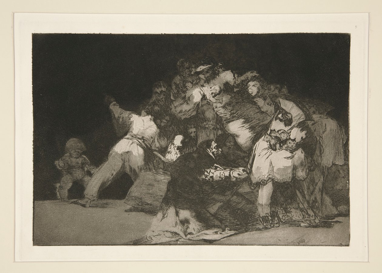 Farklı genel (Genel Folly), pl. Los atasözleri serisinden 9 by Francisco de Goya