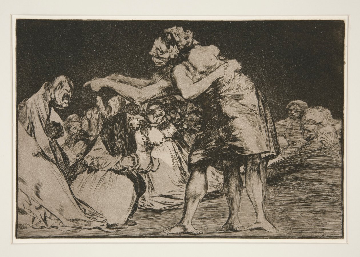 Farklı evlilik (Evlilik Folly), pl. Los atasözleri serisinden 7 by Francisco de Goya
