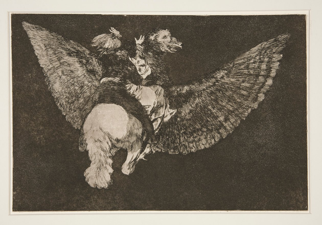 Farklı volante (Flying Folly), pl. Los atasözleri serisinden 5 by Francisco de Goya
