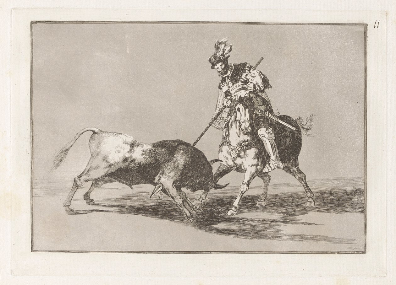 El Cid Campeador başka bir boğayı mızraklıyor (Cid Campeador Başka Bir Boğa Mızraklıyor), La tauromaquia