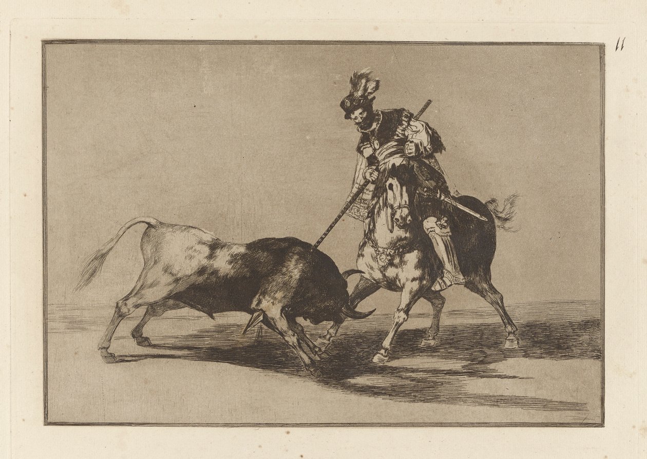 El Cid Campeador başka bir boğayı mızraklıyor (Cid Campeador Başka Bir Boğa Mızraklıyor), La tauromaquia