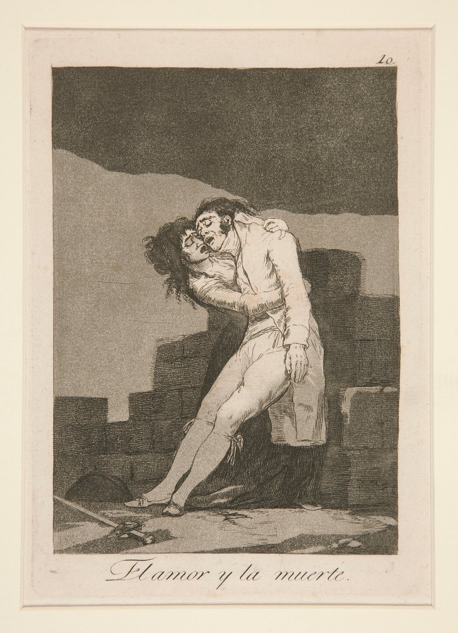 Aşk ve Ölüm (Aşk ve Ölüm), pl. Kaprisler dizisinden 10 by Francisco de Goya