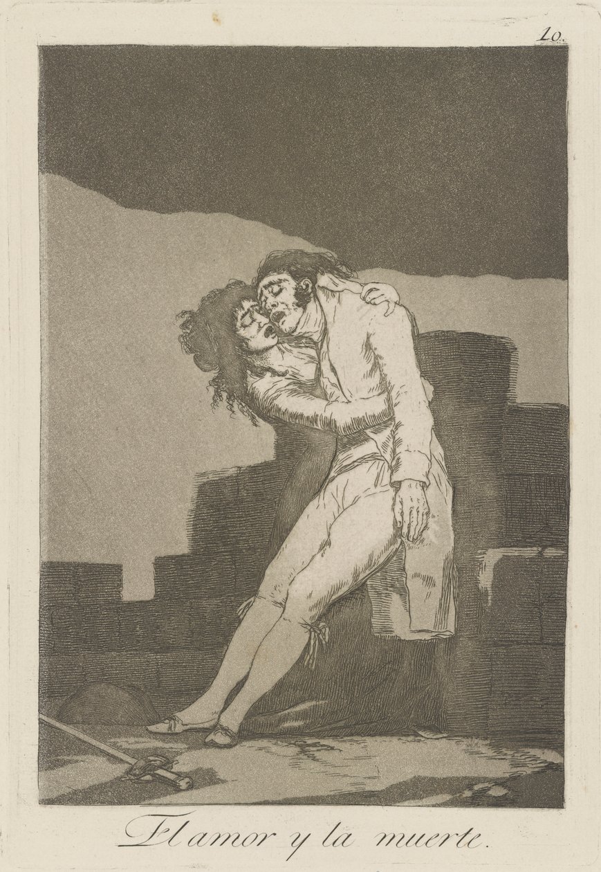 Aşk ve Ölüm (Aşk ve Ölüm.), pl. Kaprisler dizisinden 10 by Francisco de Goya