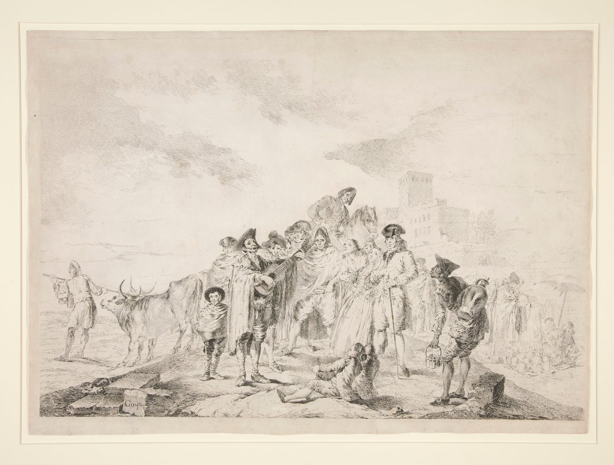 kör gitarist by Francisco de Goya