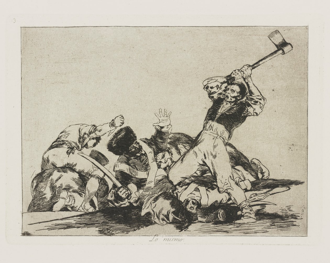Aynı (Aynı), pl. Savaşın Felaketleri serisinden 3 by Francisco de Goya