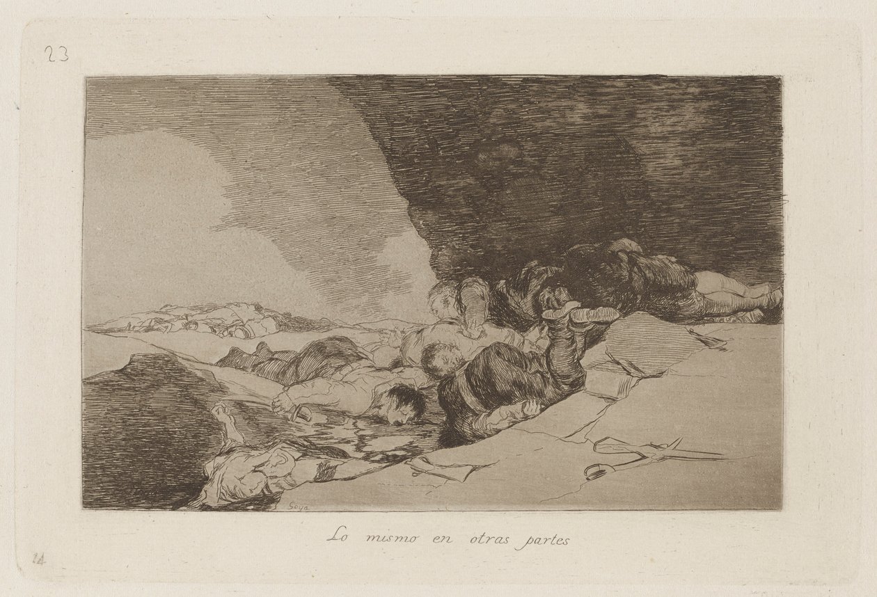 Başka Yerde Aynı (Başka Yerde Aynı), Savaşın Felaketlerinden 23. Levha by Francisco de Goya