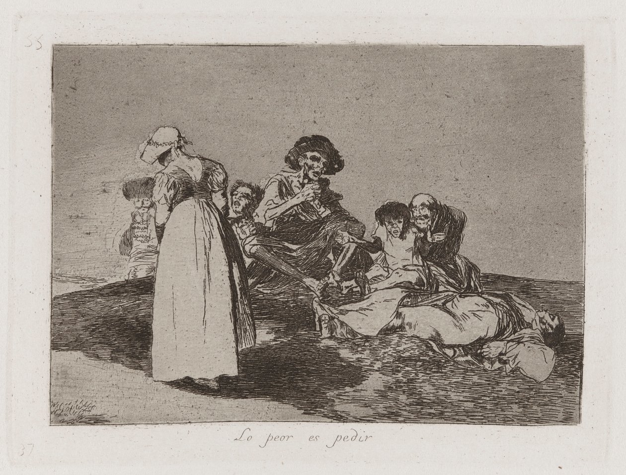En Kötüsü Yalvarmak (En Kötüsü Yalvarmak), Savaşın Felaketlerinden Levha 55 by Francisco de Goya