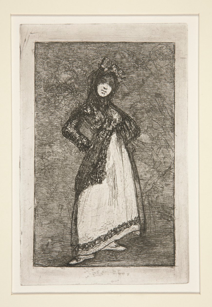 Maja [koyu bir arka plan ile] by Francisco de Goya