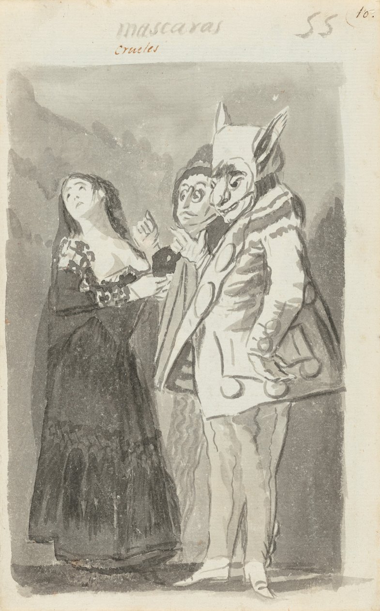 Maskara zalimleri (Zalim Maskeler) [rekto] by Francisco de Goya