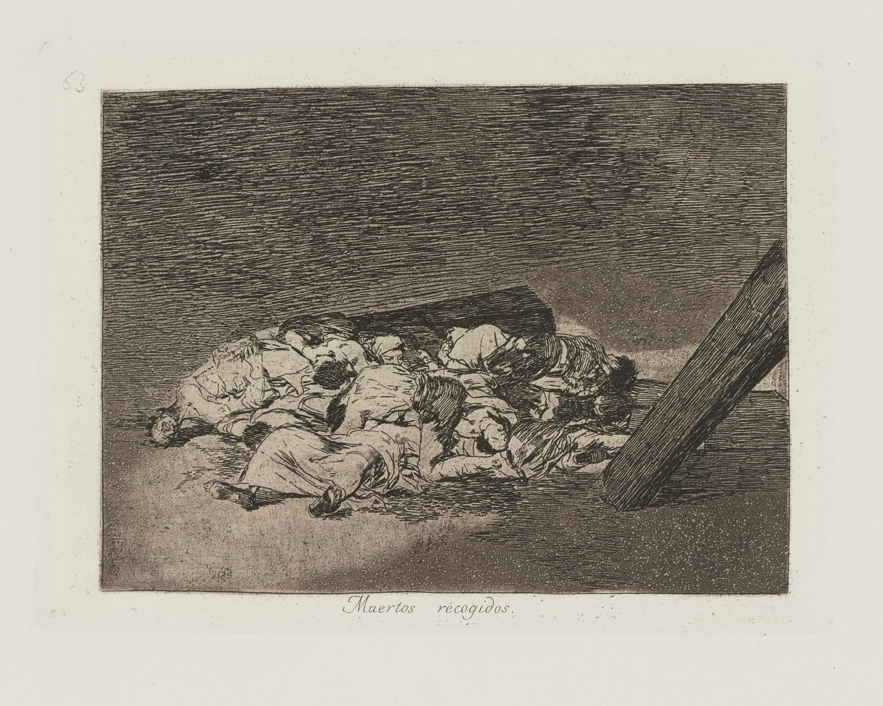 Ölü toplandı. (Ölülerin Hasadı.), pl. Savaşın Felaketleri dizisinden 63 by Francisco de Goya