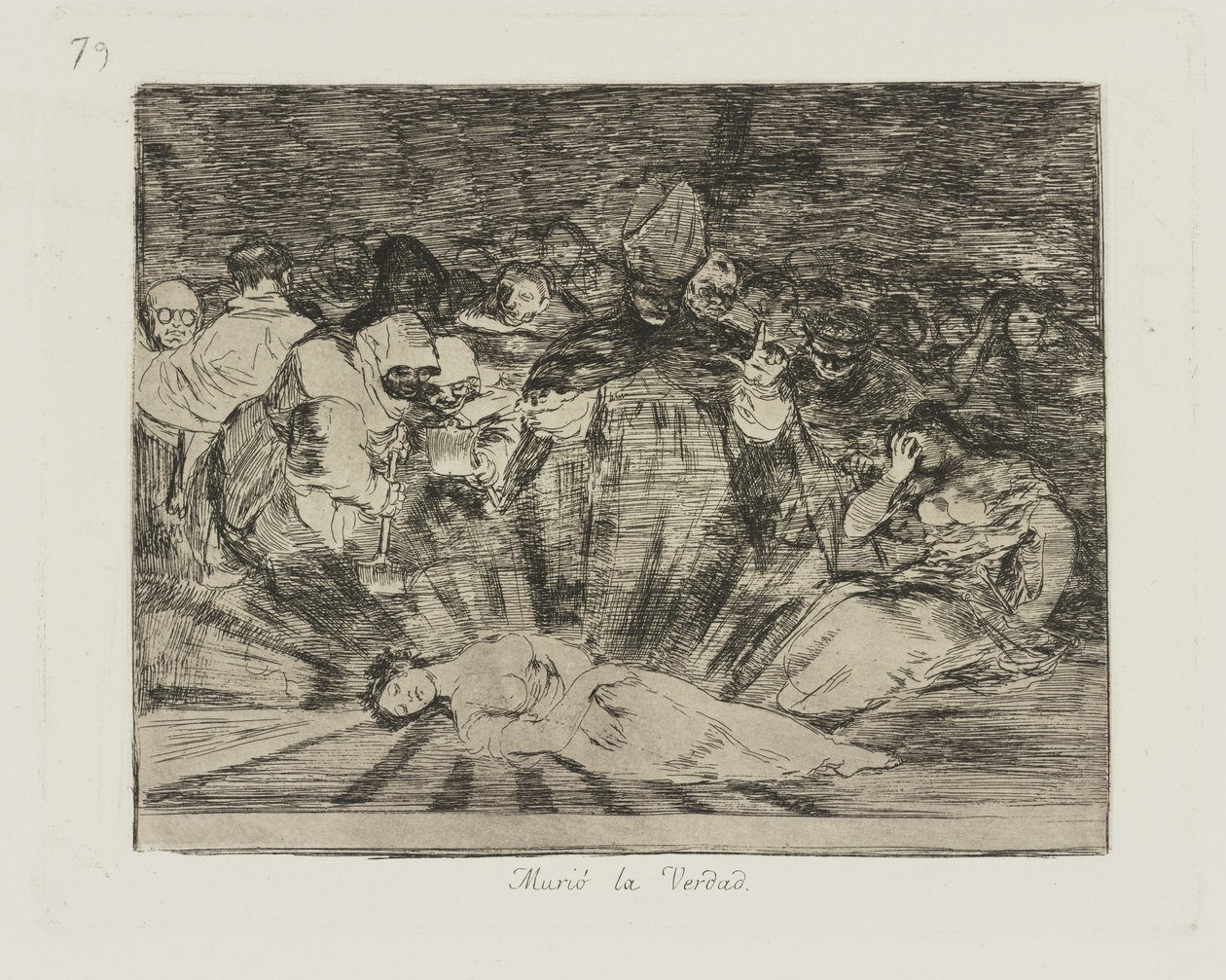 ölü? doğrusu. (Gerçek Öldü.), pl. Savaşın Felaketleri dizisinden 79 by Francisco de Goya