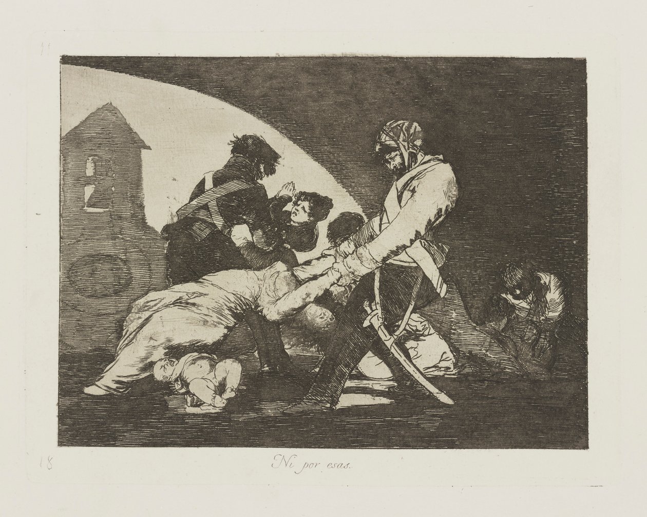 Bunlar için bile değil. (Bunları da Yapmayın.), pl. Savaşın Felaketleri dizisinden 11 by Francisco de Goya