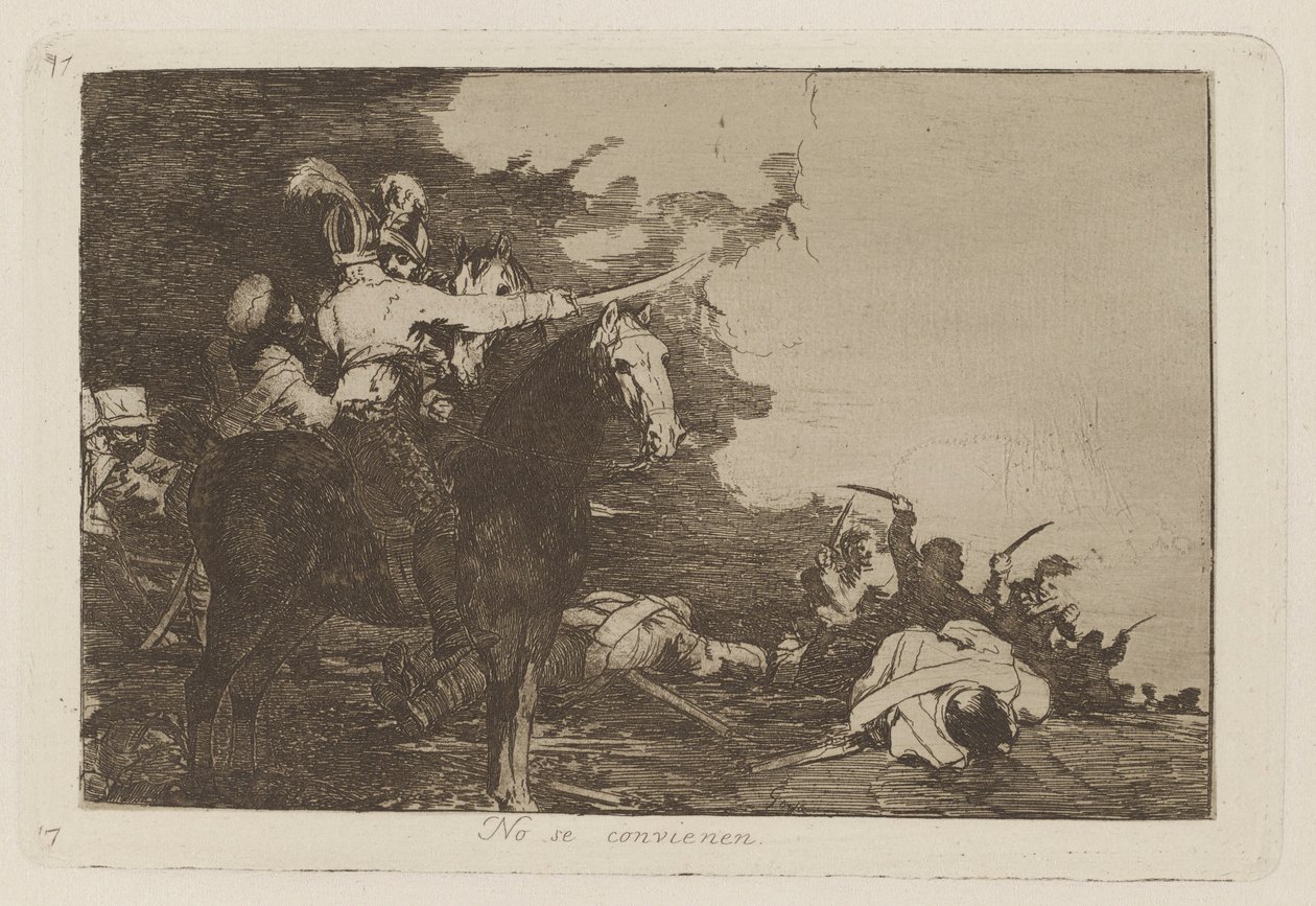 Anlaşmazlar, Savaşın Felaketlerinden Levha 17 by Francisco de Goya