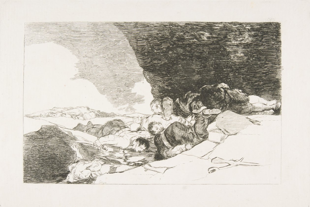 Los Desastres de la Guerra Savaşının Felaketlerinden 23. Levha: Başka Bir Yerde Aynısı. ..., 1810. by Francisco de Goya