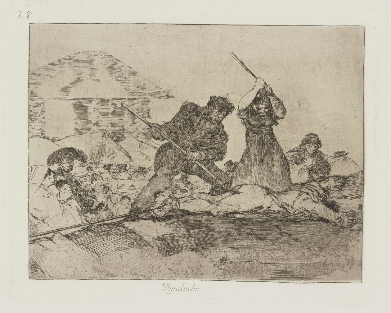 Nüfus. (Rabble.), pl. Savaşın Felaketleri dizisinden 28 by Francisco de Goya