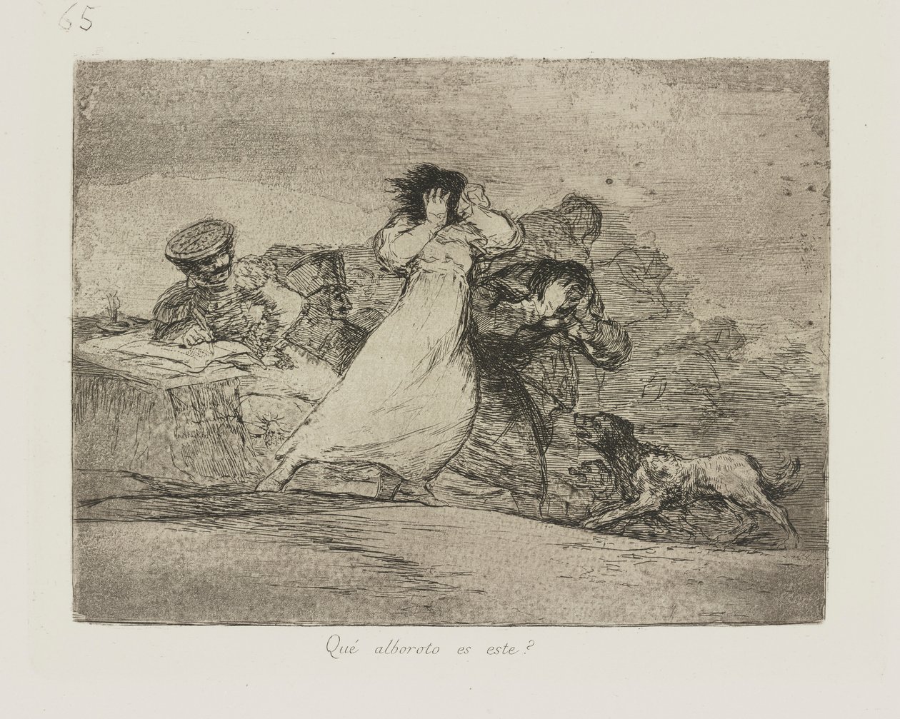 O? isyan bu mu (Bu Hubbub Nedir?), pl. Savaşın Felaketleri dizisinden 65 by Francisco de Goya