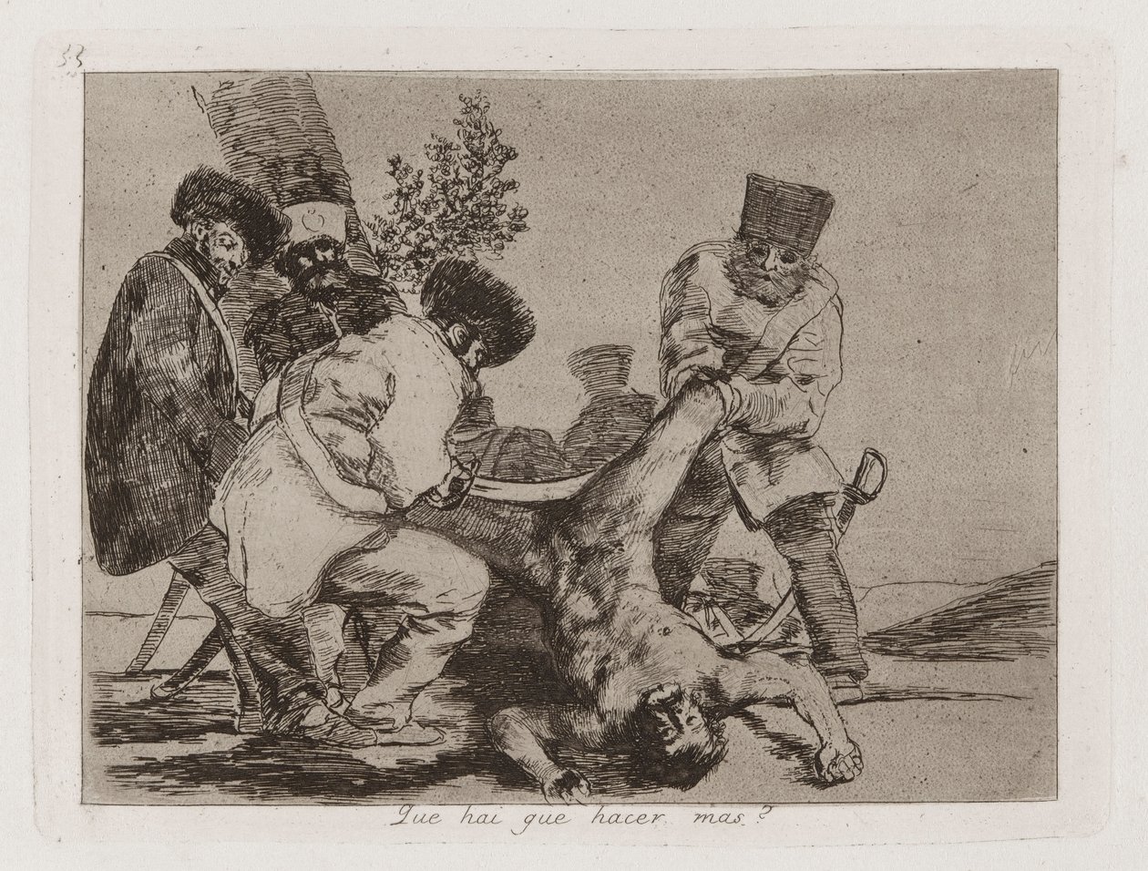 Daha fazlasını yapacak ne var? (Daha Ne Yapılabilir?), Savaşın Felaketlerinden Levha 33 by Francisco de Goya