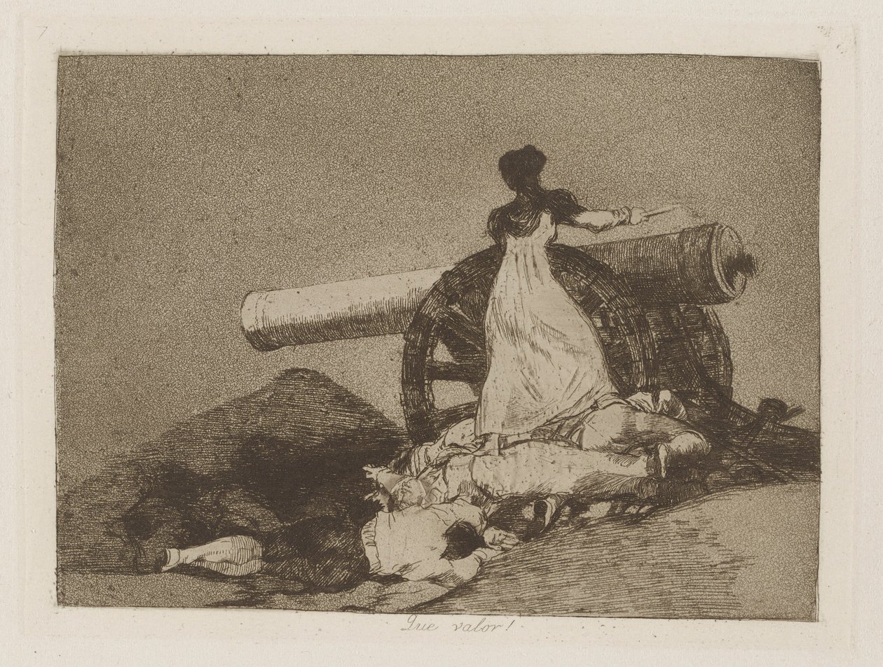 Ne değer! (Ne Cesaret!), pl. The Disasters of War serisinden 7 by Francisco de Goya