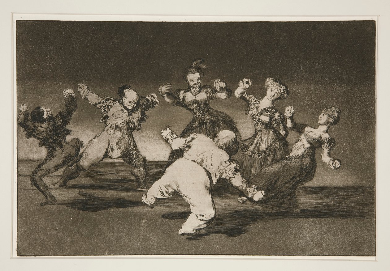 Si Marina bayl? [sic], tome lo que hall? (Eğer Marion Dans Edecekse, Sonuçları O Almalıdır), pl. Los atasözleri serisinden 12 by Francisco de Goya