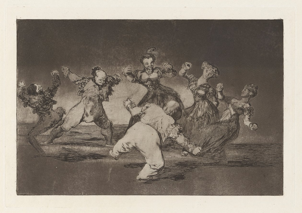 Si Marina bayl?, tome lo que hall? (Eğer Marion Dans Edecekse, Sonuçlarını Almalı), Los disparates dizisinden (Los atasözü) by Francisco de Goya