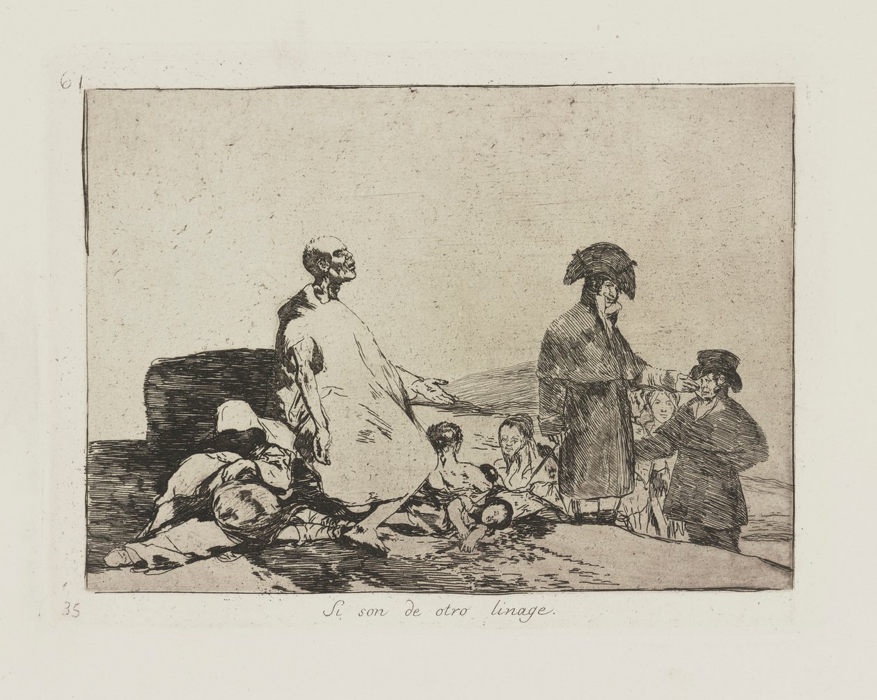 Eğer başka bir soydanlarsa. (Belki Başka Bir Irktandırlar.), pl. Savaşın Felaketleri dizisinden 61 by Francisco de Goya