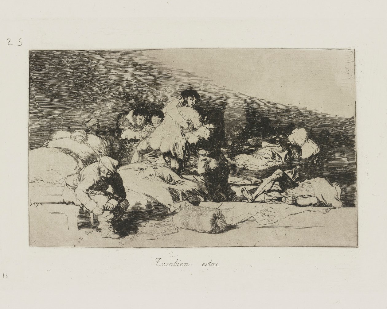 Ayrıca bunlar. (Bunlar da.), pl. Savaşın Felaketleri dizisinden 25 by Francisco de Goya