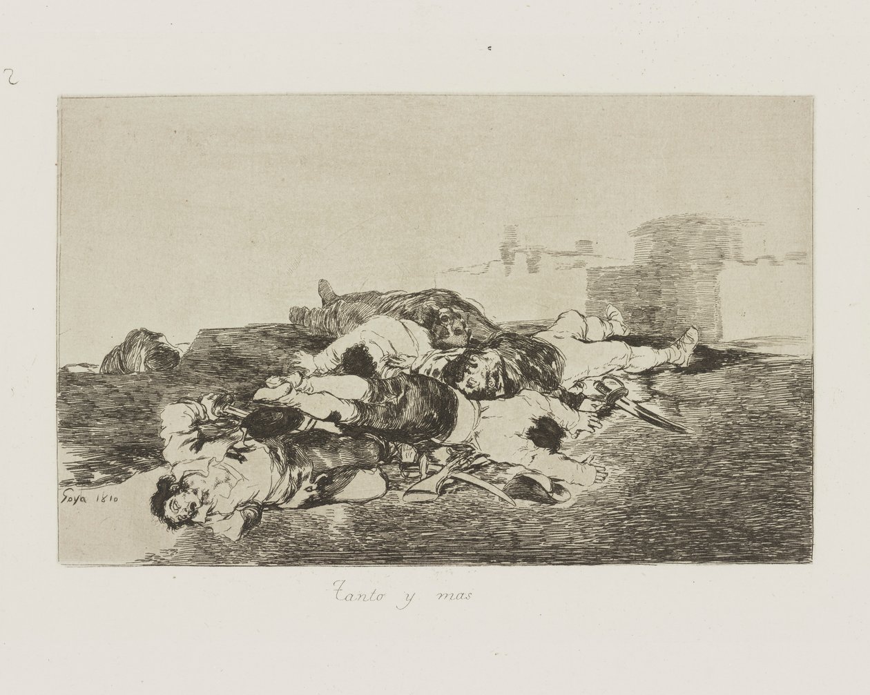 Çok ve daha fazlası. (Daha da kötüsü.), pl. Savaşın Felaketleri dizisinden 22 by Francisco de Goya