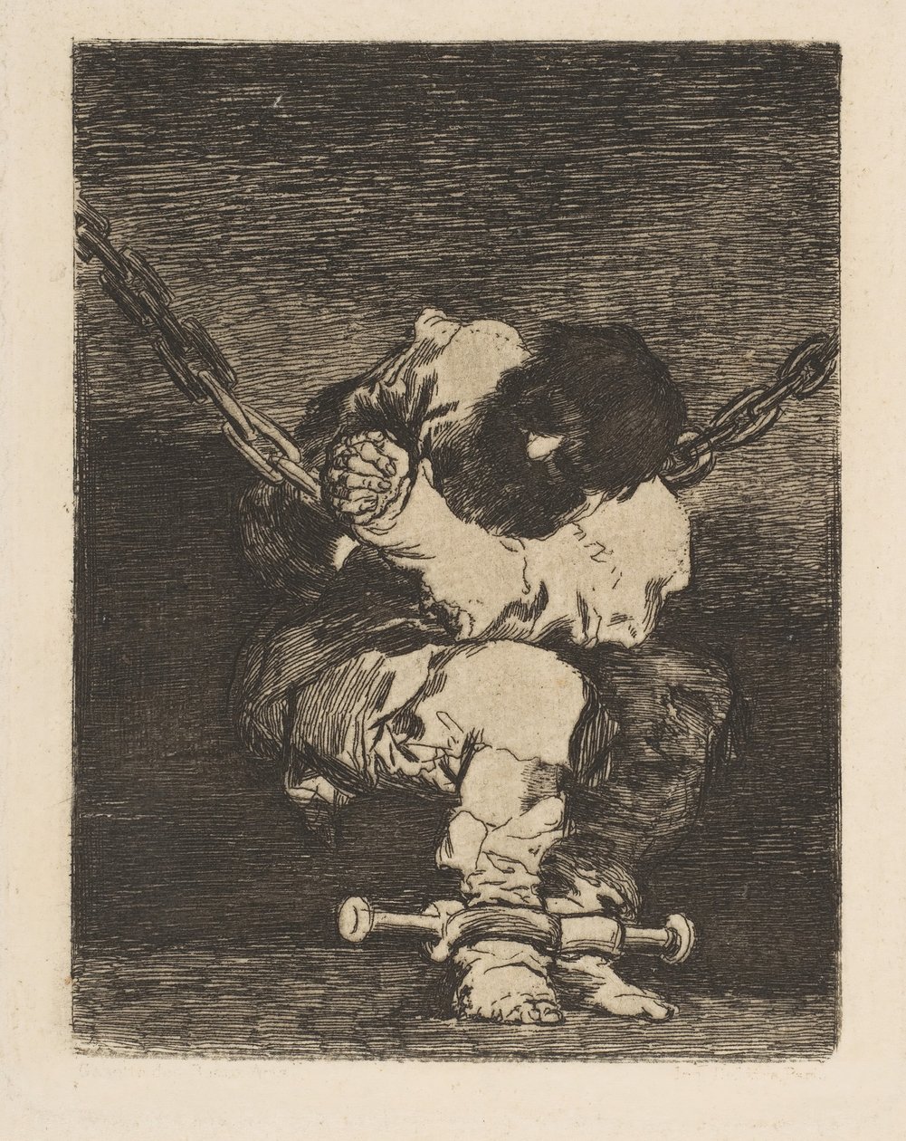 Gözaltı, suç kadar barbardır Güvenlik, suç kadar barbardır, ca. 1815. by Francisco de Goya