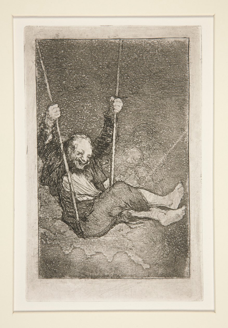 Salıncakta Yaşlı Adam by Francisco de Goya