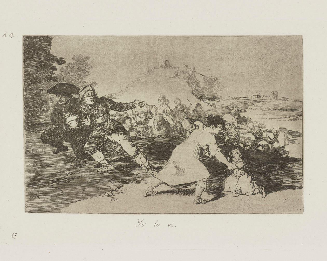 Gördüm. (Gördüm.), pl. Savaşın Felaketleri serisinden 44 by Francisco de Goya