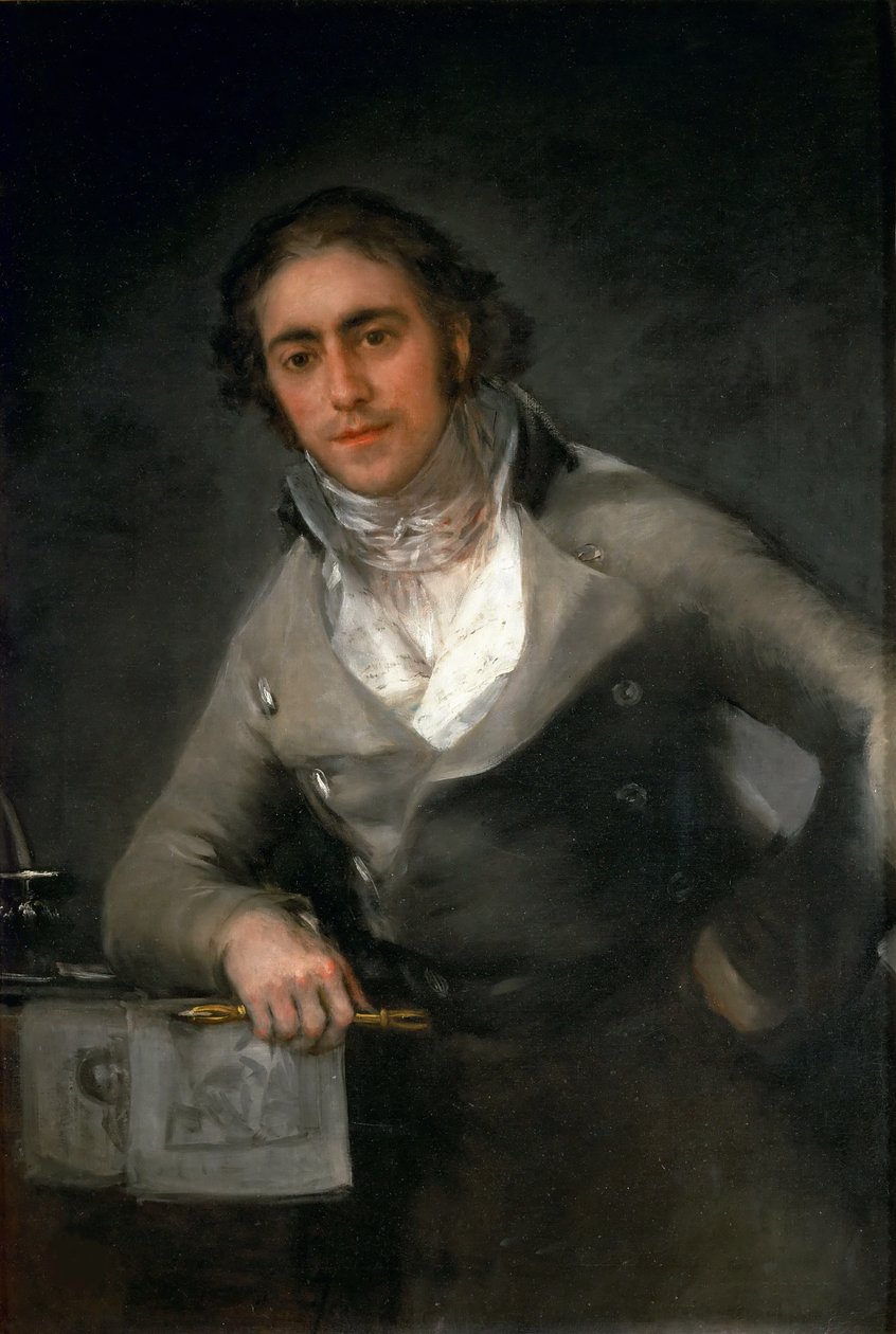 Bir adamın portresi Evaristo Pérez de Castro, yaklaşık 1806. by Francisco Goya de