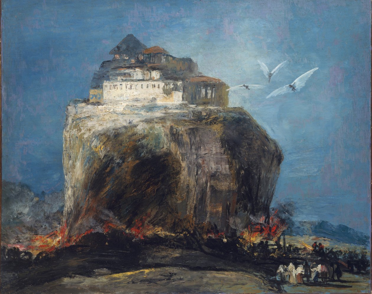 Kayanın üzerinde bir şehir, 1850-75 by Francisco de Goya