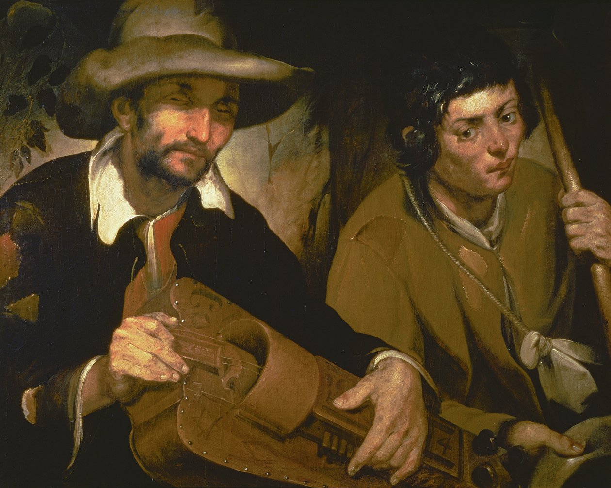 Kör Hurdy-Gurdy Oyuncu, c.1640 by Francisco Herrera