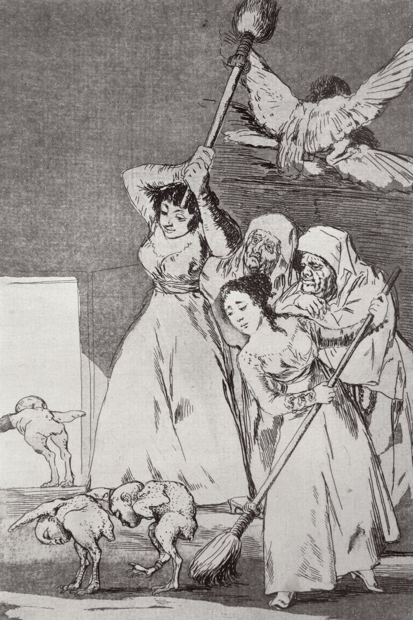 193-0082120 İşte gidiyorlar, koparıldılar, 'Los caprichos'un 20 numaralı plakası, pub. 1799 (aşındırma) by Francisco Jose de Goya y Lucientes