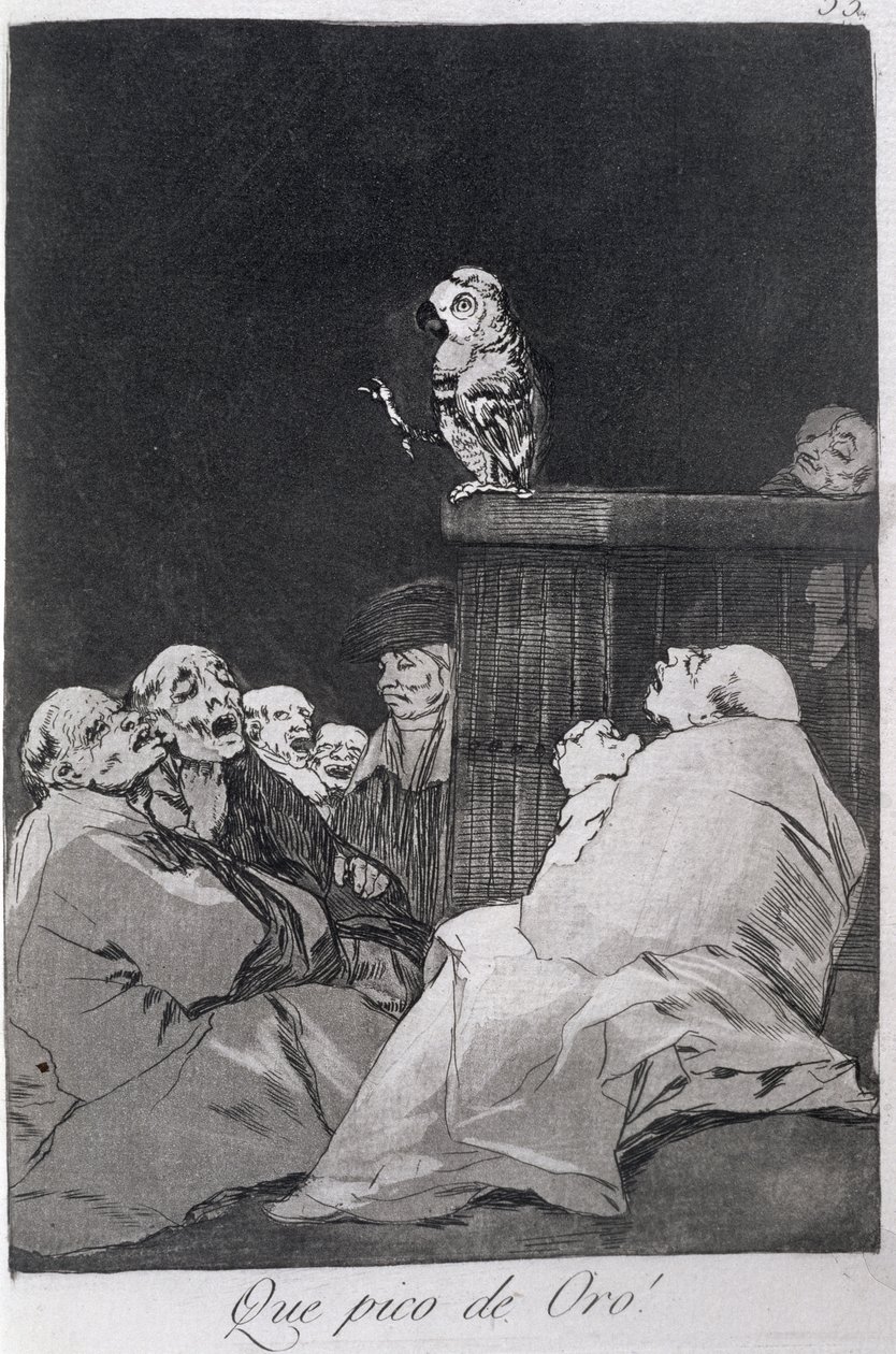 193-0082153 Ne altın bir gaga!, 'Los caprichos'un 53 numaralı levhası by Francisco Jose de Goya y Lucientes