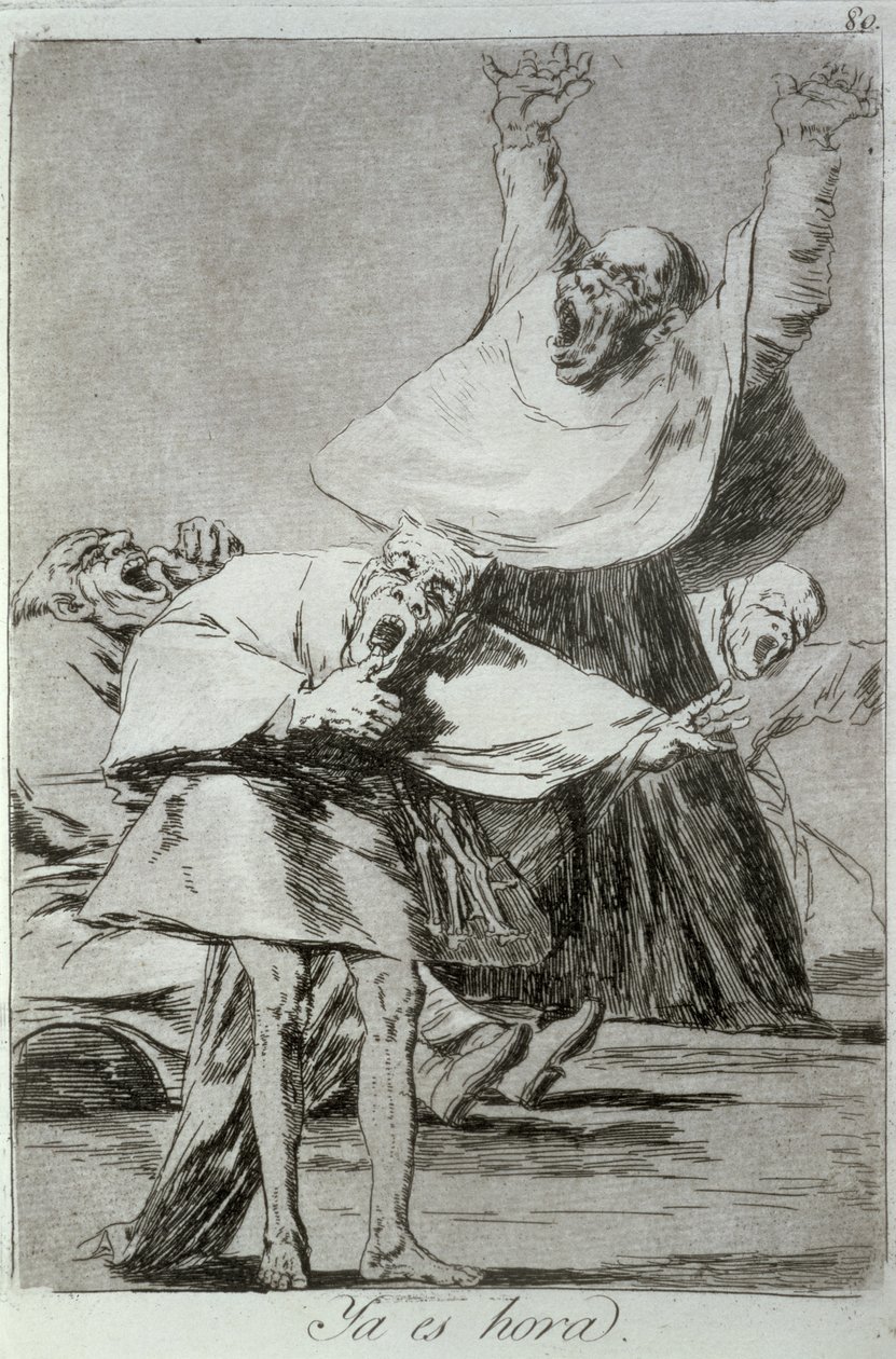 193-0082180 Zaman geldi, 'Los caprichos'un 80 numaralı plakası by Francisco Jose de Goya y Lucientes