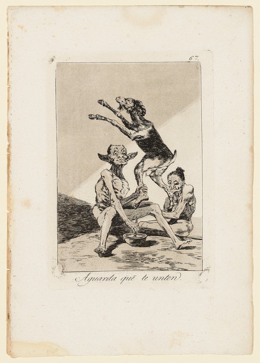 Seni meshetmelerini bekle, "Los Caprichos" levhasından, 1799 by Francisco de Goya