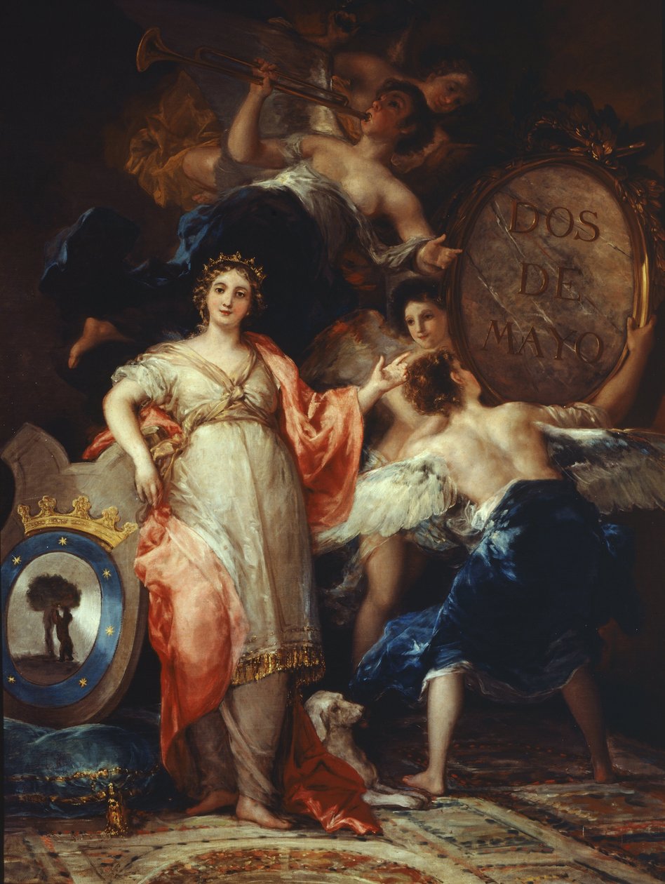 Madrid Şehri Alegorisi (İspanya) - Tuval üzerine yağlı boya by Francisco de Goya