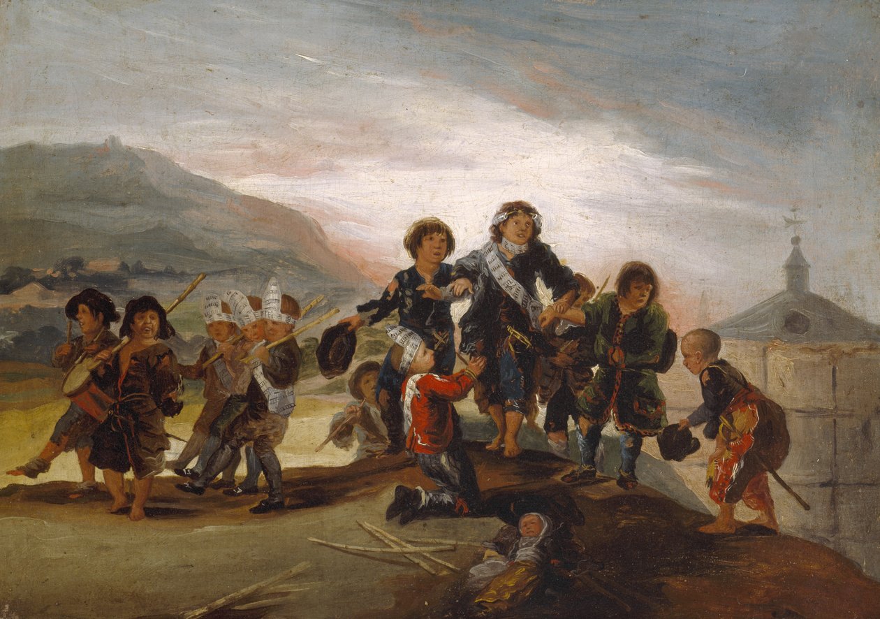 Askerlerde Oynayan Erkekler, 1775-99 dolayları (tuval üzerine yağlı boya) by Francisco Jose de Goya y Lucientes