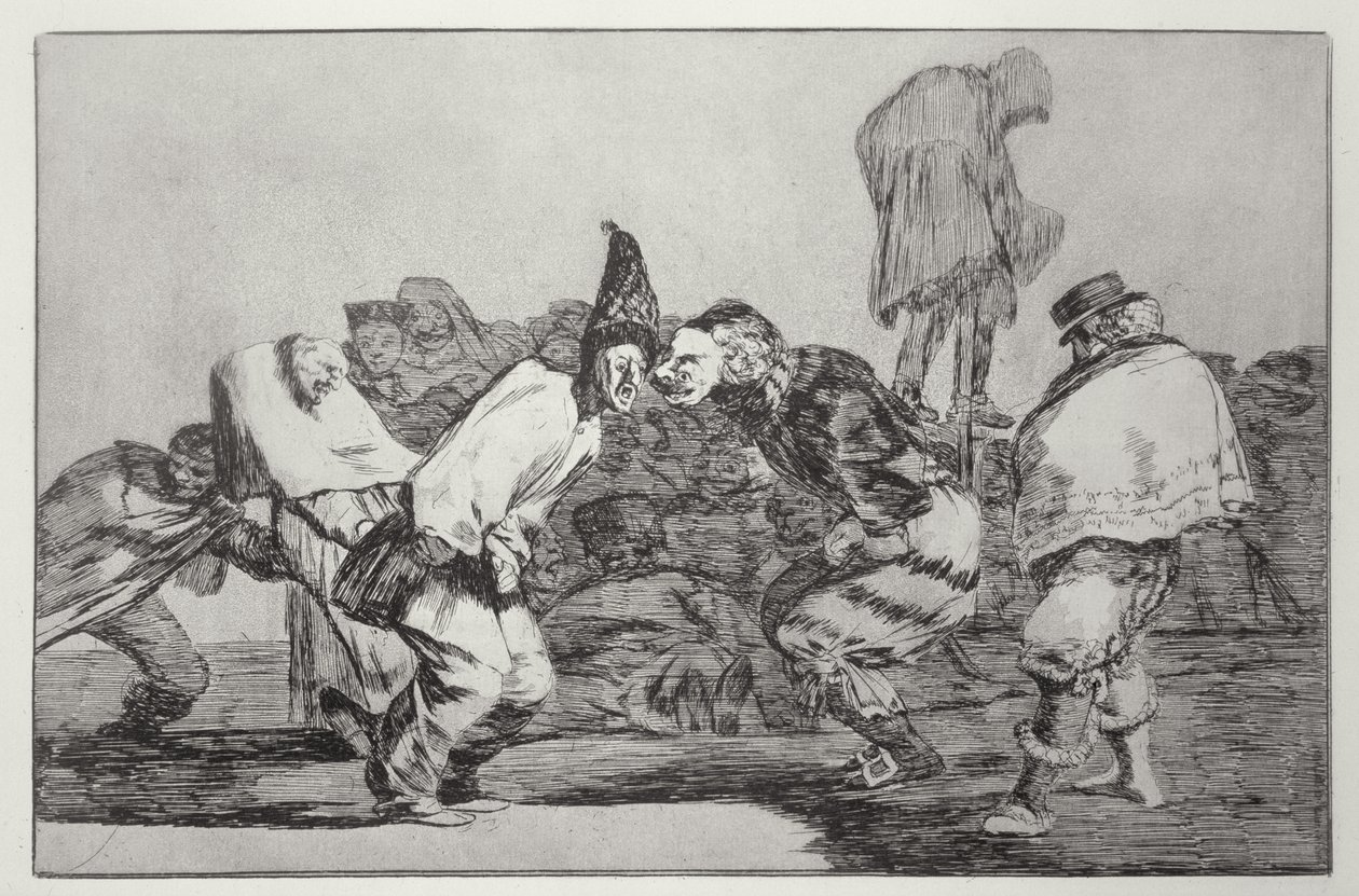 Karnaval fantezisi, 'Atasözleri'nin 14. levhası by Francisco Jose de Goya y Lucientes