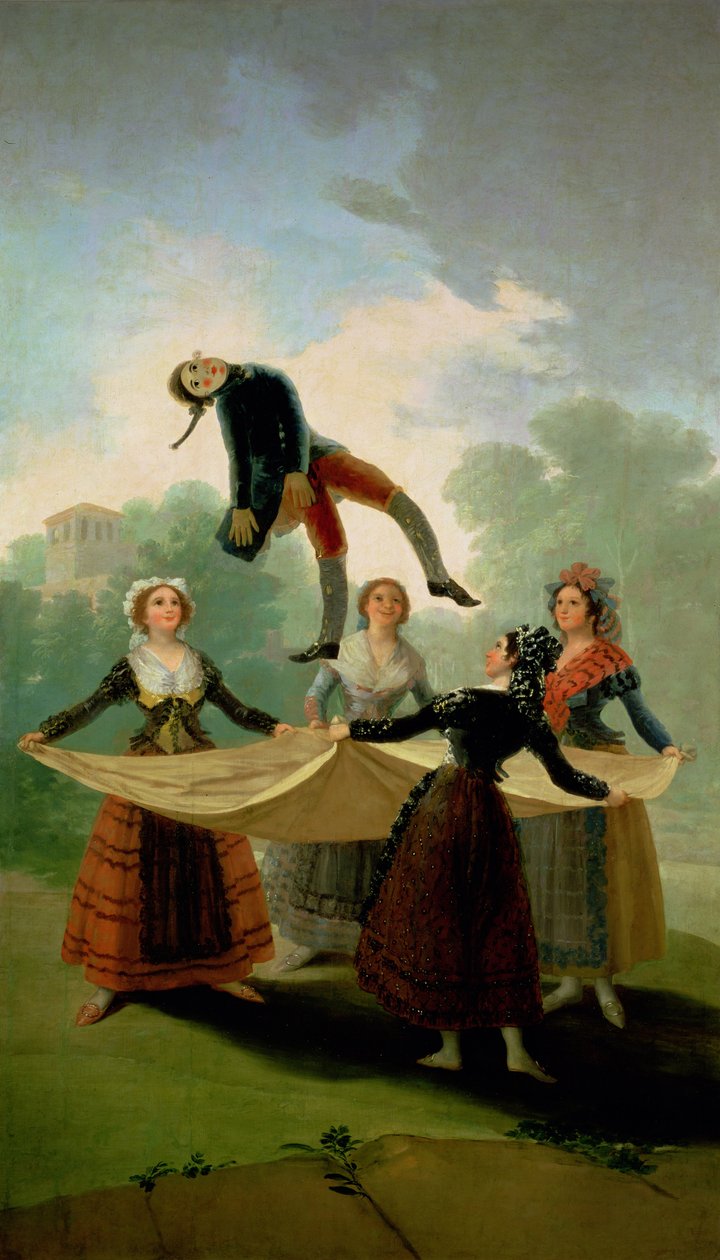 El Pelele (Kukla) 1791-2 (tuval üzerine yağlı boya) by Francisco de Goya