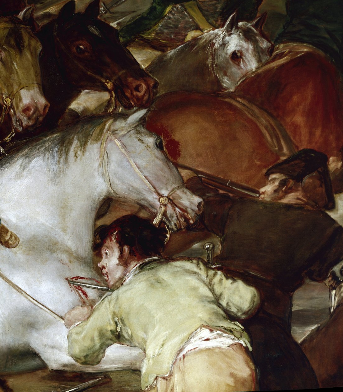 El dos de Mayo (2 Mayıs) veya Memlüklerin suçlaması. Detay (tuval üzerine yağlı boya by Francisco de Goya