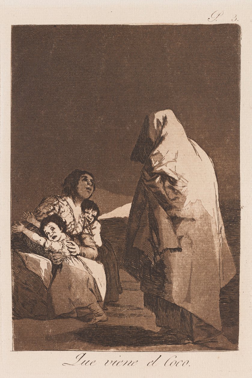 İşte Comes the Bogey, 18. yüzyılın sonları ve 19. yüzyılın başlarında yüzyıl (baskı) by Francisco de Goya