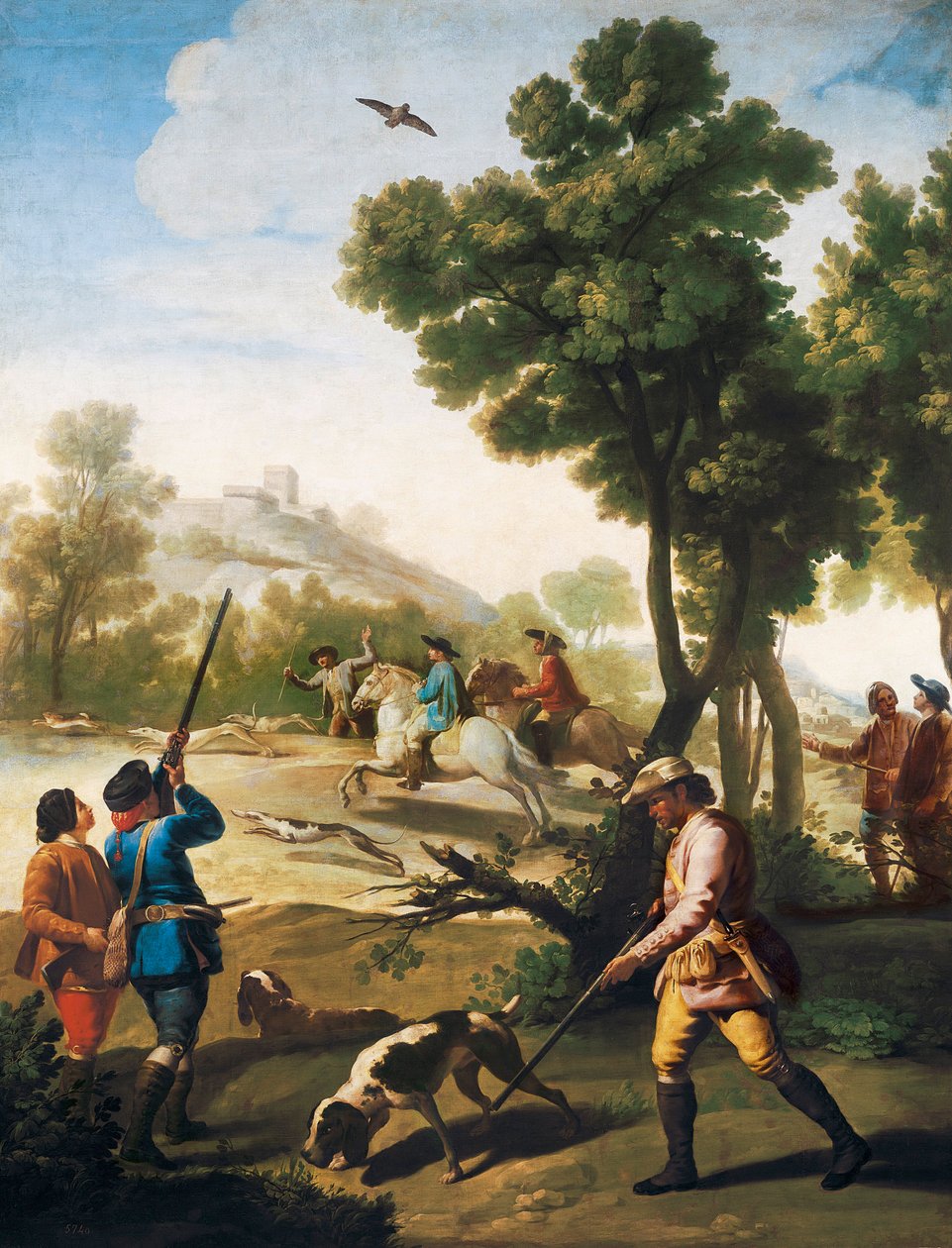 Bıldırcın avı, 1775 by Francisco de Goya