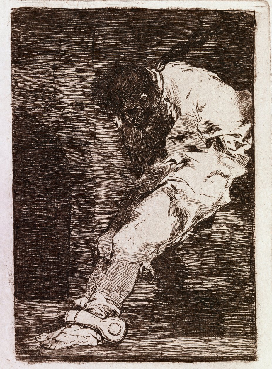 Suçluysa çabucak ölür (Aquatint, c.1810) by Francisco de Goya