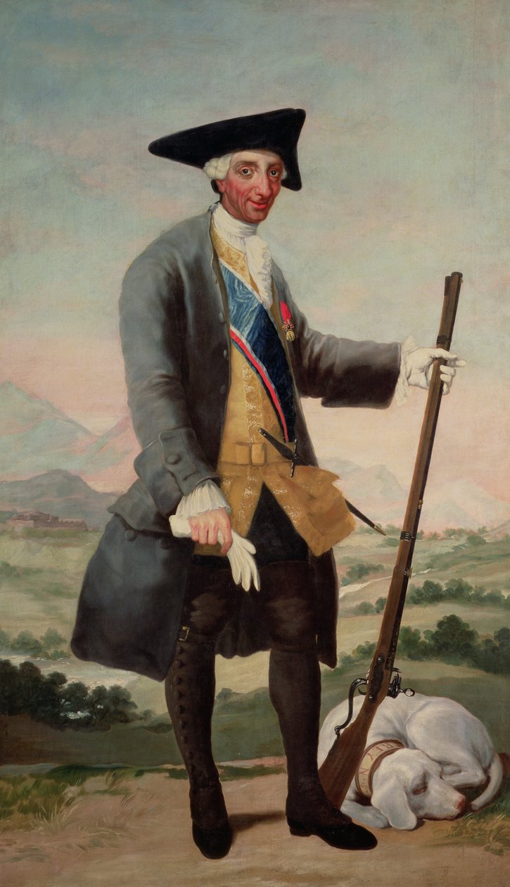 Bir Avcı olarak Kral Charles III (1716-88) by Francisco de Goya