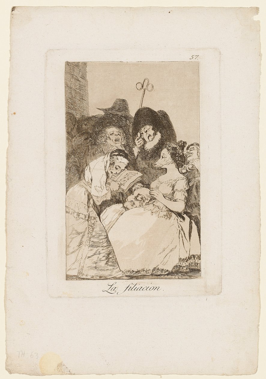La Filiacion, "Los Caprichos" dan levha, 1799 by Francisco de Goya