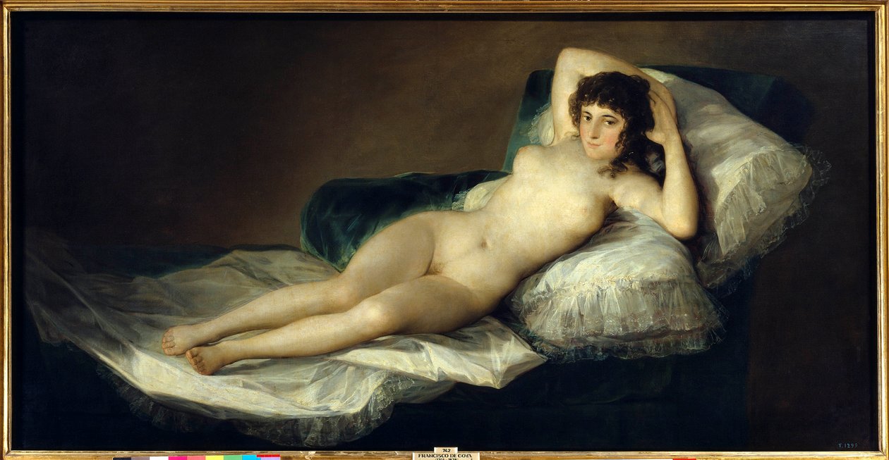 Çıplak maja (Çıplak Maja), c. 1800 (tuval üzerine yağlı boya) by Francisco Jose de Goya y Lucientes