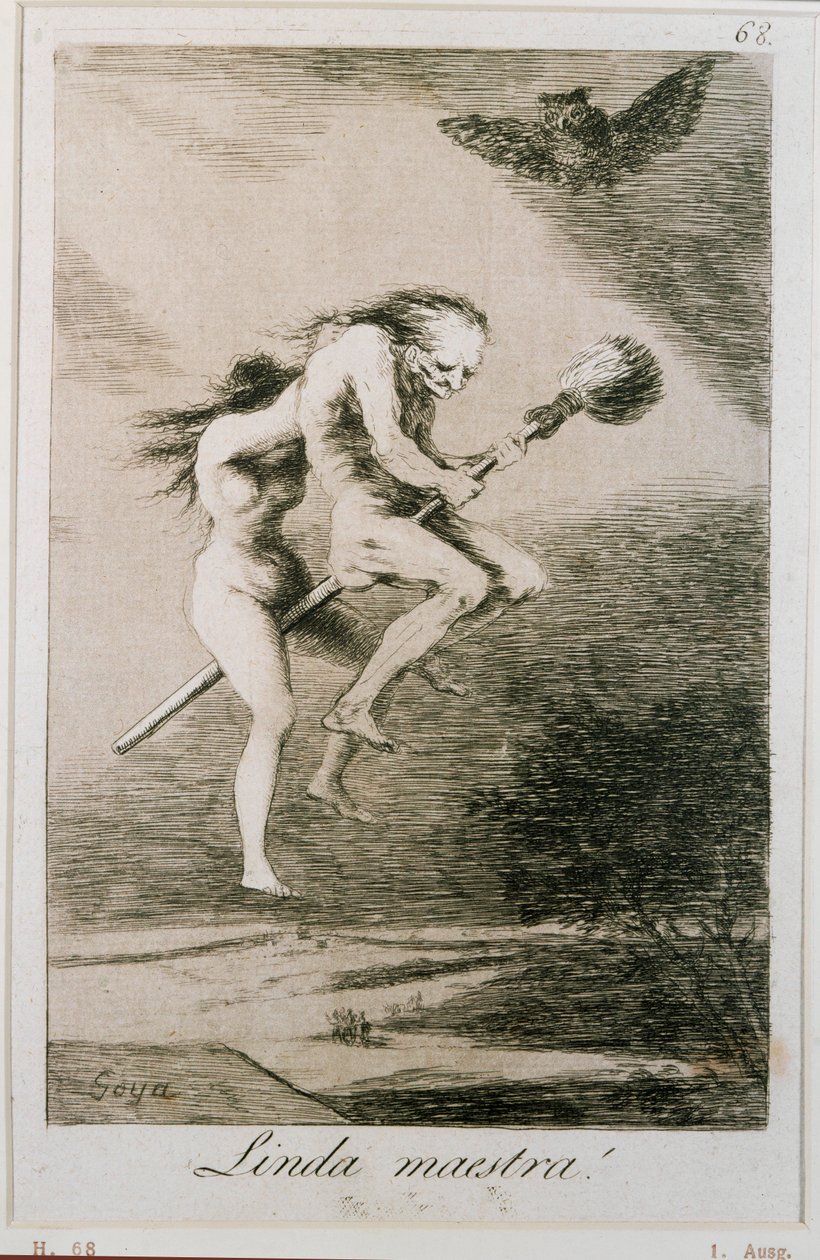 Linda maestra - Nazik hanımefendi, gravür No ... (gravür) by Francisco Jose de Goya y Lucientes