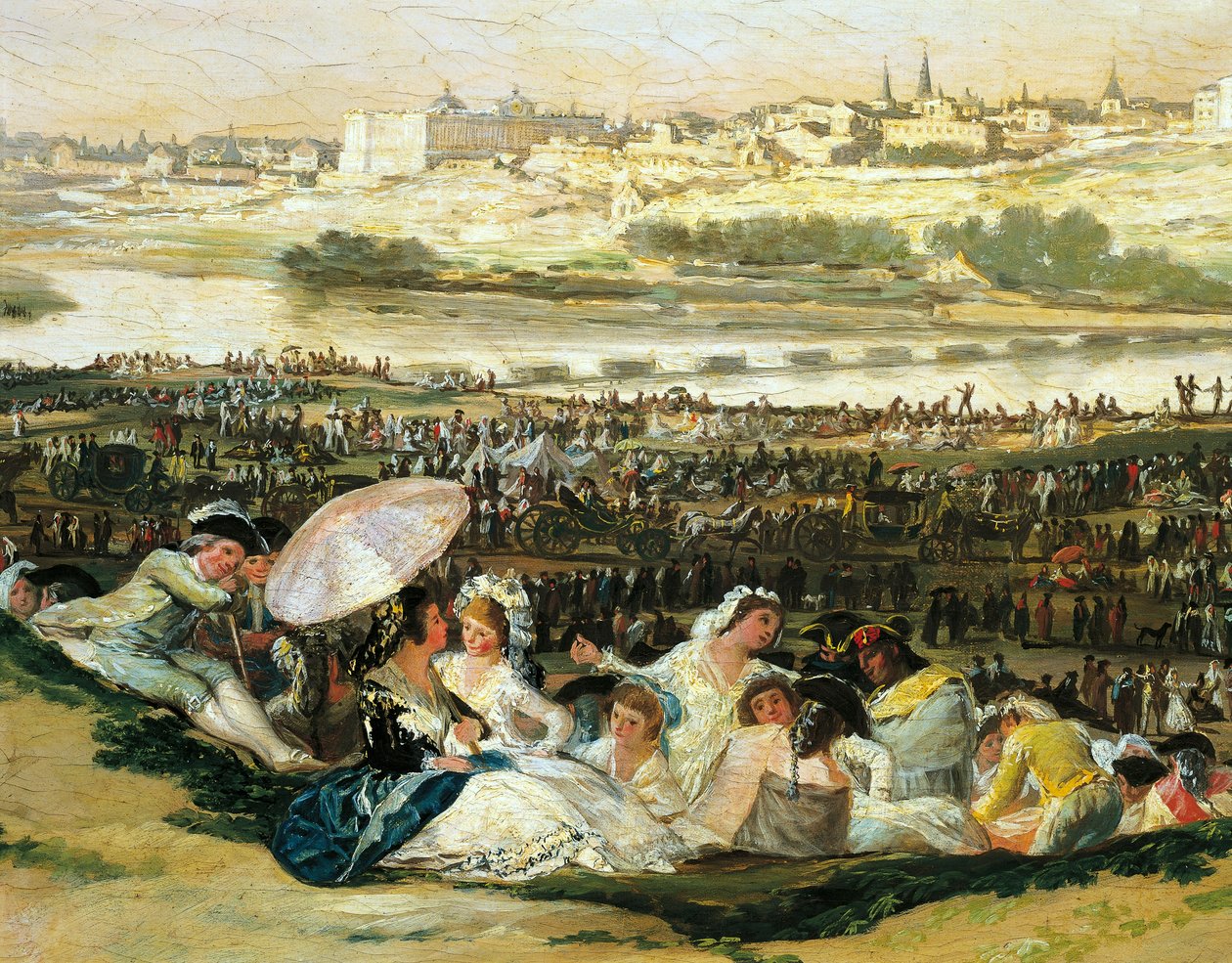 San Isidro Çayırı, Francisco de Goya (1746-1828), Detay by Francisco Jose de Goya y Lucientes